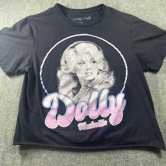 Dollcake Tops - Dollcake‎ Black Graphic Tee with White Print